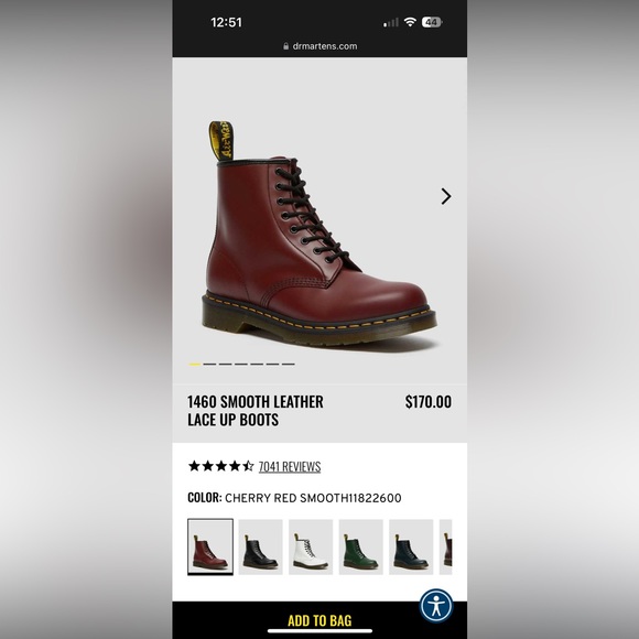 COPY - LIKE NEW ORIGINAL 2009 1460 CHERRY RED SMOOTH DR. MARTENS!!!➕🍒 Size: 6 - Picture 16 of 16